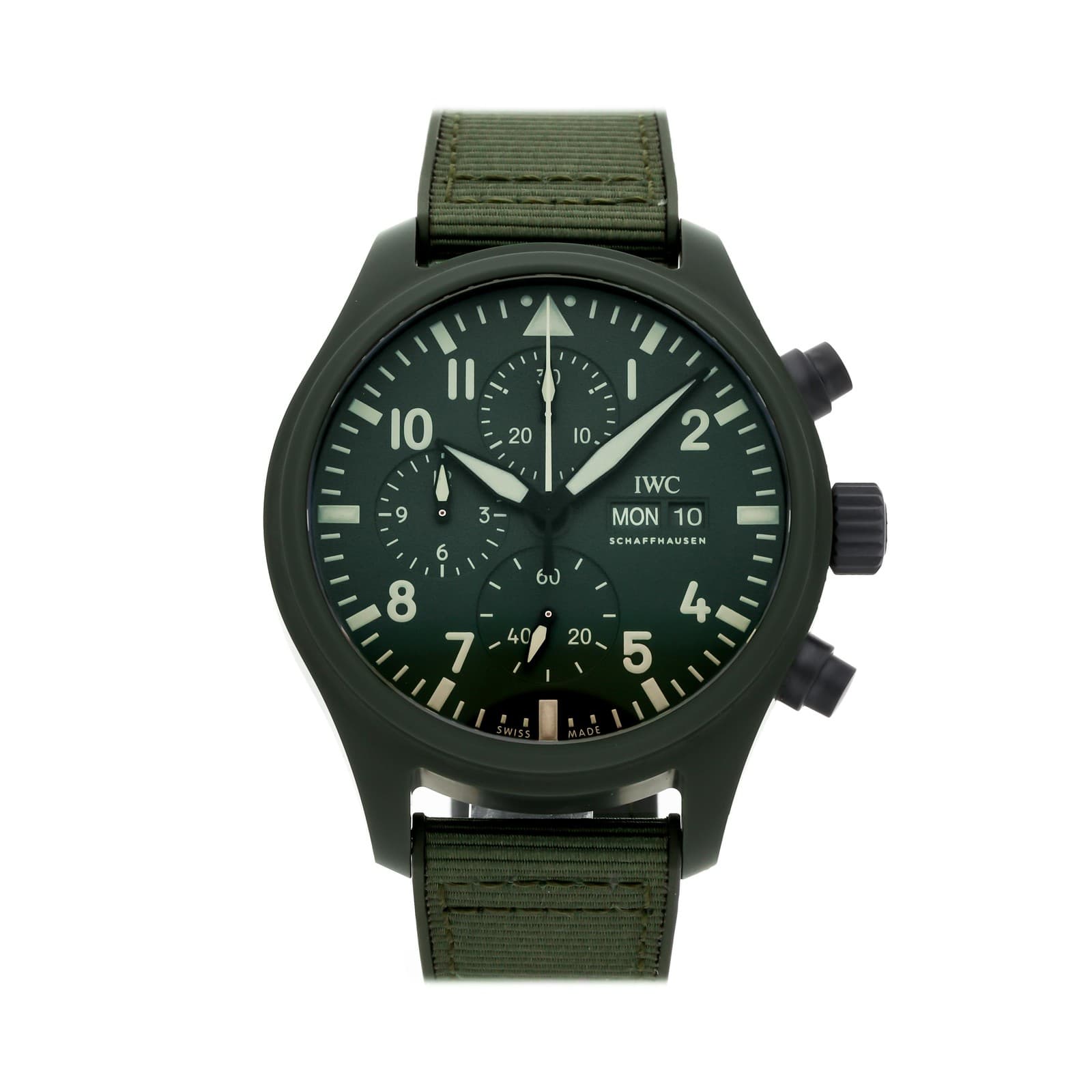IWC Pilot's Watch Chronograph TOP GUN Woodland Ceramic 44mm Strap IW3891-06