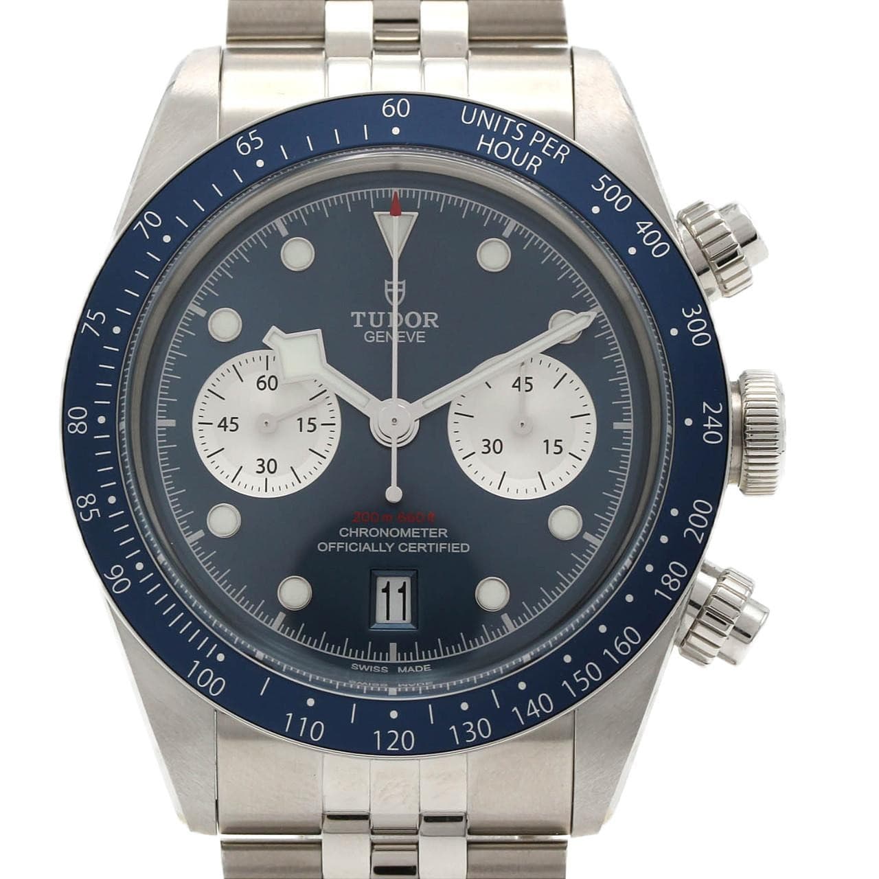 Authentic Tudor Black Bay Chrono M79360B-0002 Stainless Steel Mechanical Aut...