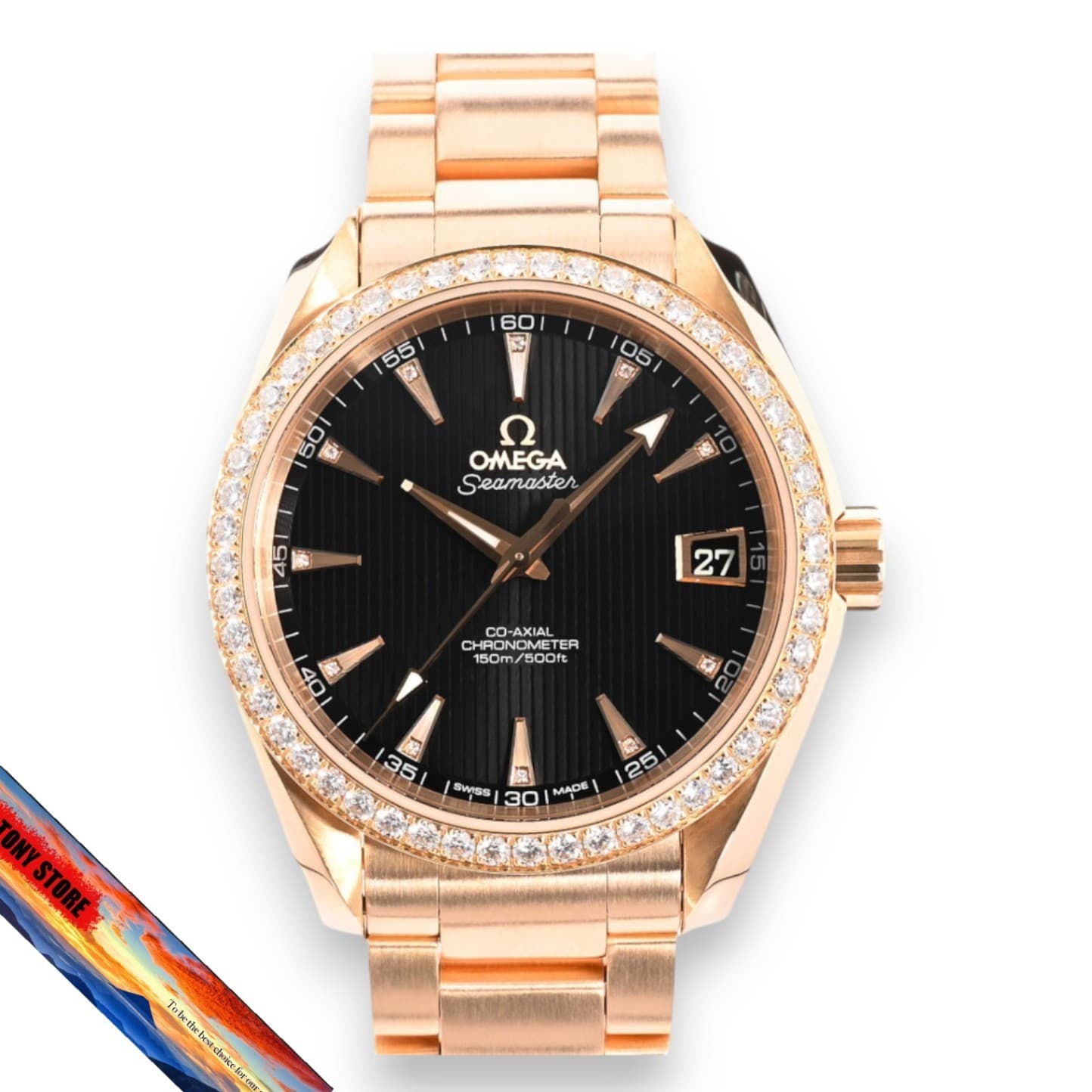 Omega Seamaster CoAxial Chronometer 231.55.39.21.51.001 Black Tapestry Watch