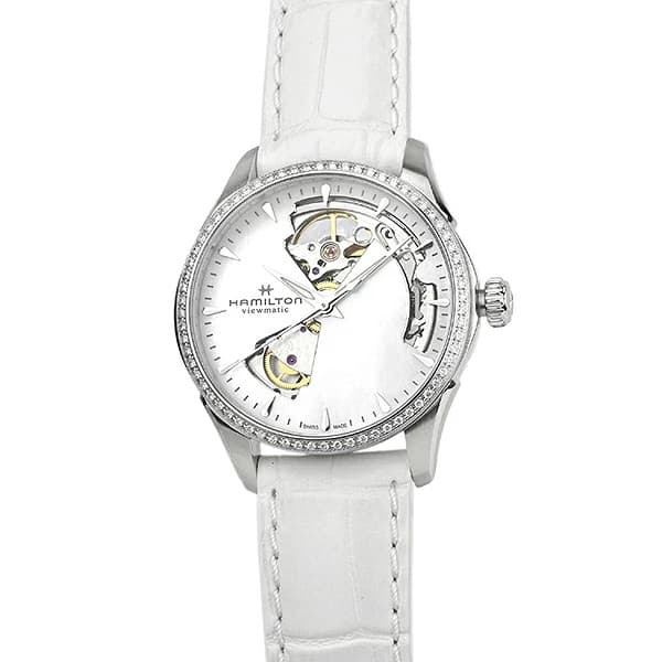 Hamilton Jazzmaster Open Heart Lady Watch H32205890 White