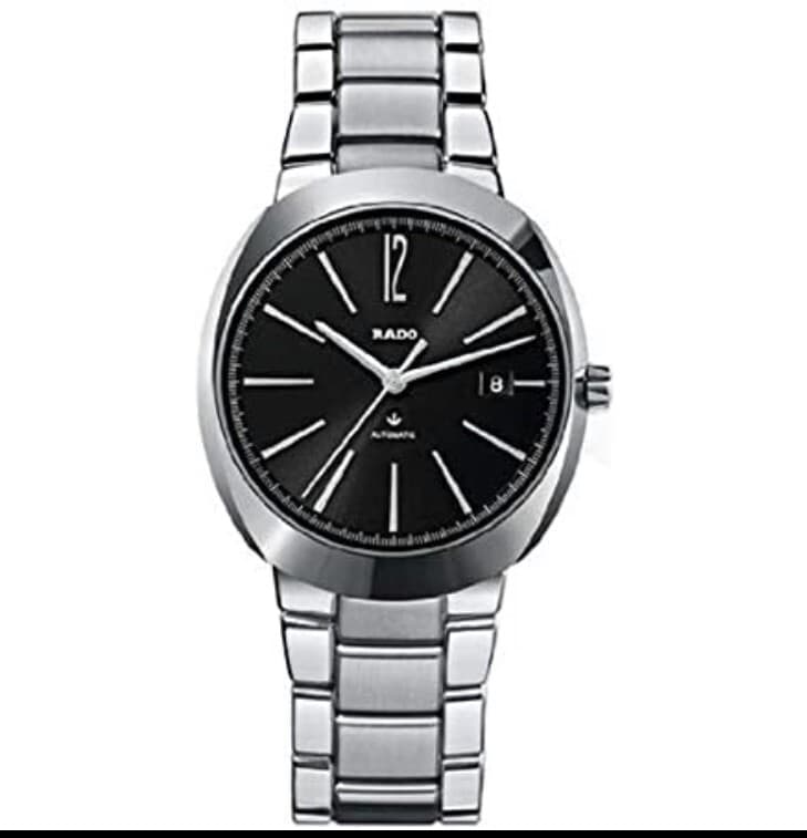 Rado R15329153 Automatic Stainless Steel Men's Watch Silver Tone Black Dial 