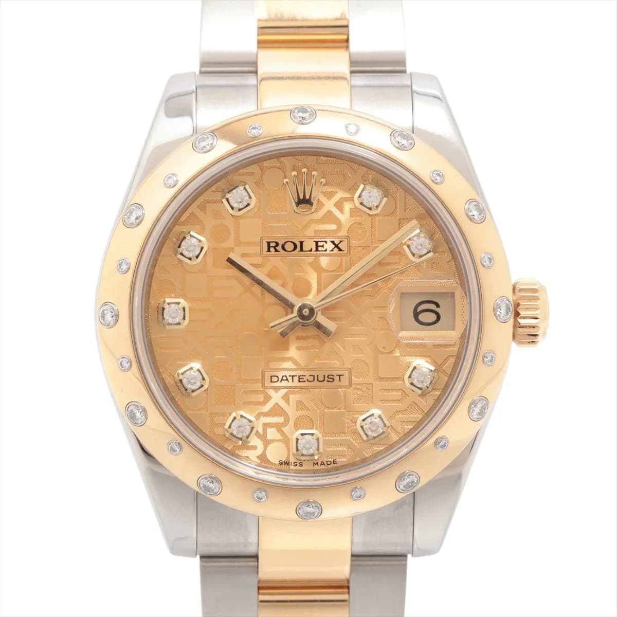 Rolex Datejust 31 178343G SS×YG SS×YG AT Champagne engraved computer dial 178343