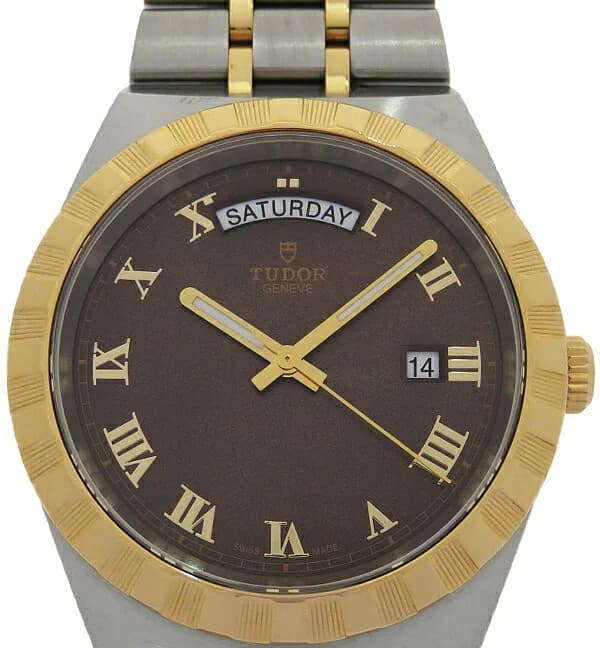 TUDOR Royal 28603 Automatic 41mm Box Papers Brown Men's Watch Stainless Steel