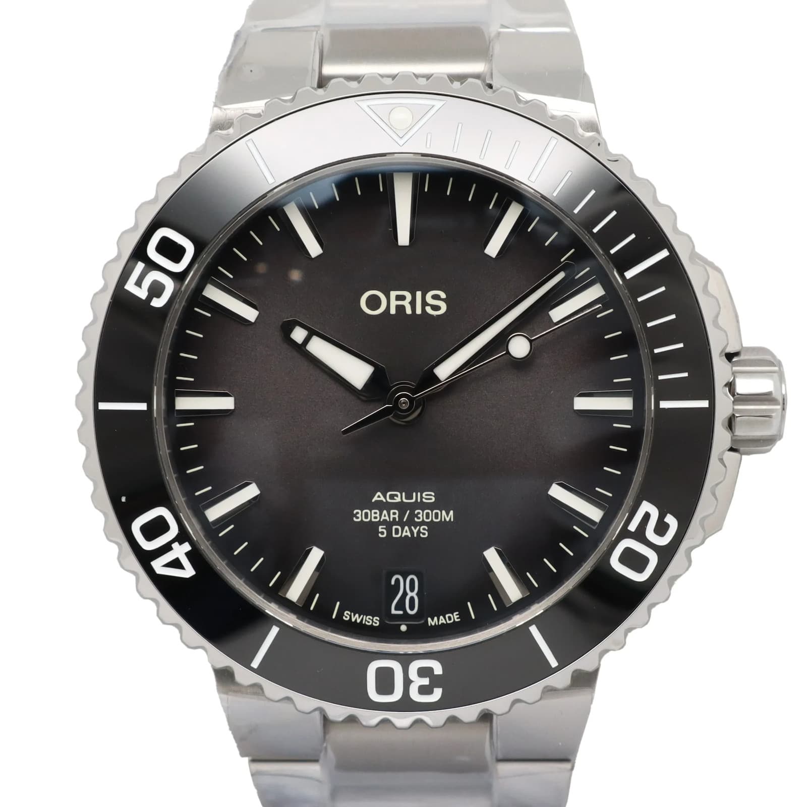 2026 New Oris 01 400 7769 4154-07 8 22 09PEB Aquis Date 41.5mm Steel Gray Watch