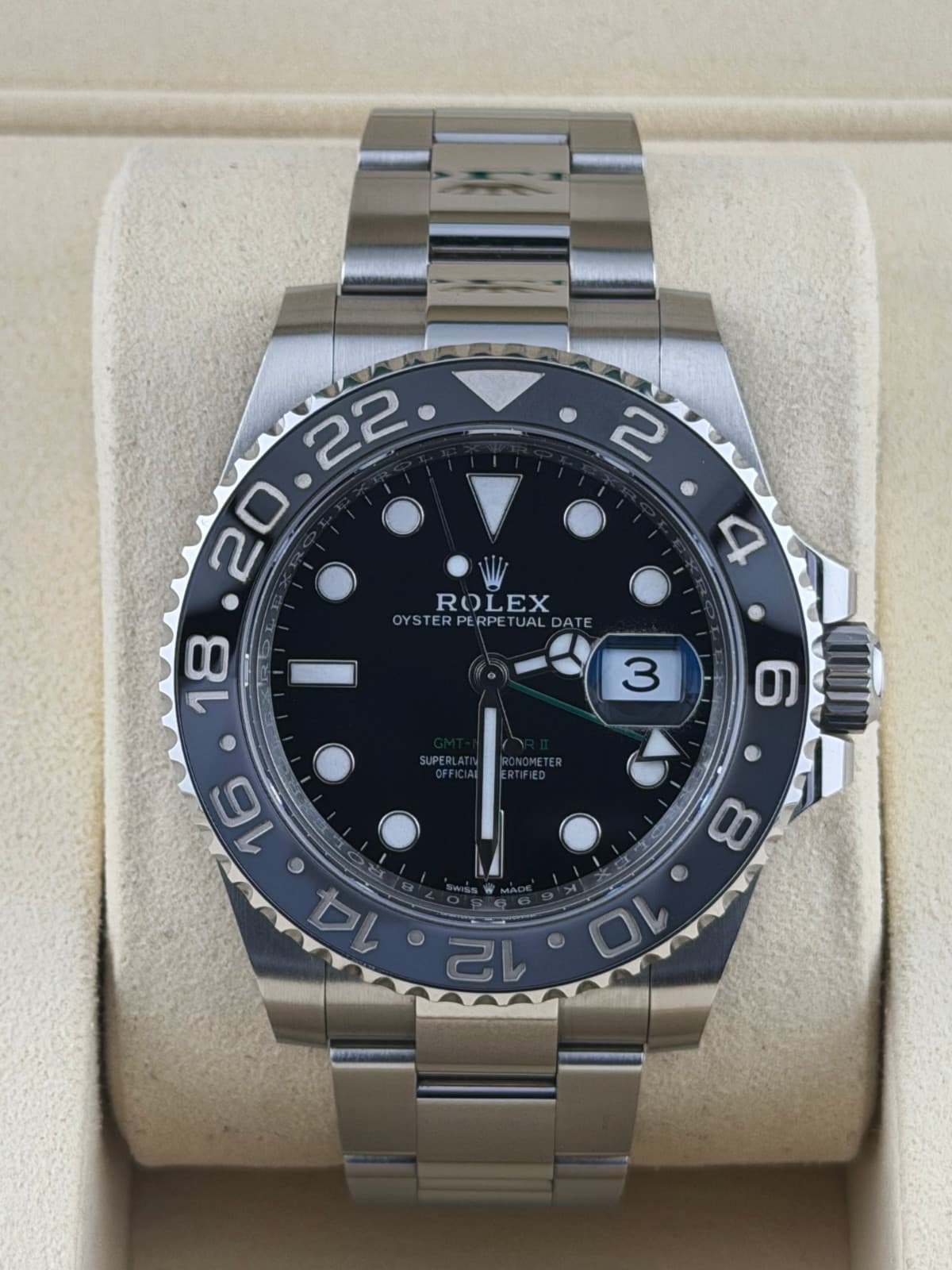 2025 Rolex GMT-Master II "Bruce Wayne" 40MM Black Dial Oyster (126710GRNR)