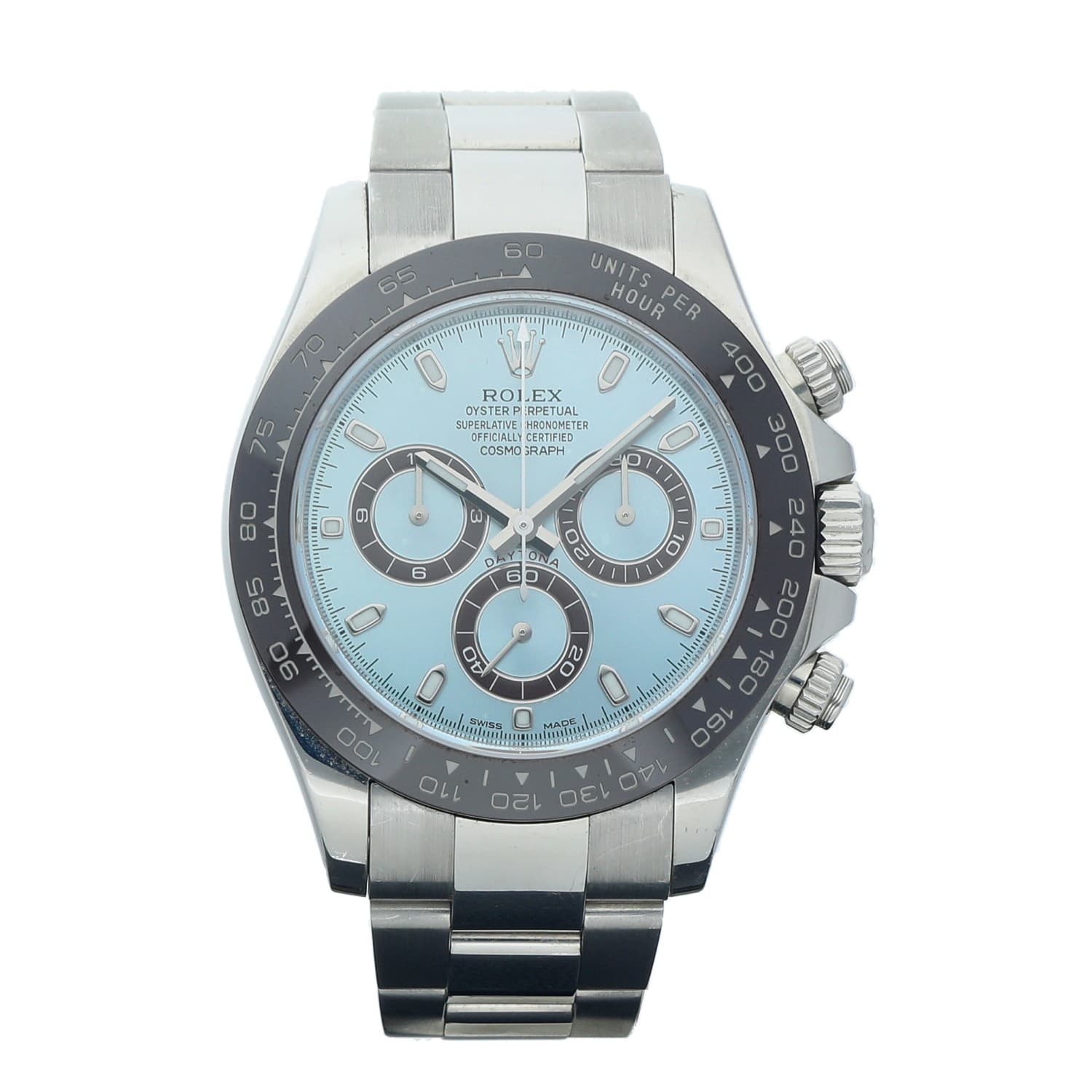 Rolex 116506 Cosmograph Daytona 40 mm Platinum Ice Blue Dial Auto Men's Watch
