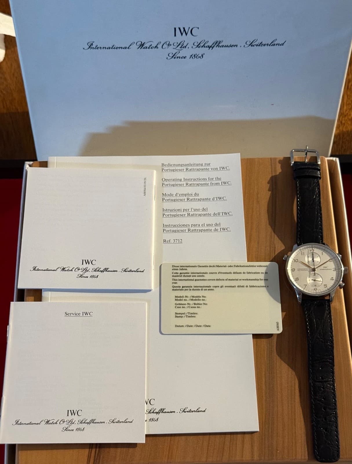 IWC Portugieser Split-Seconds Rattraponte Chronograph Ref 3712 Manual Wind