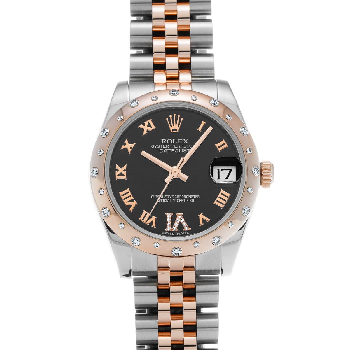 ROLEX Datejust 31 178341 black/diamond WATCH 685839