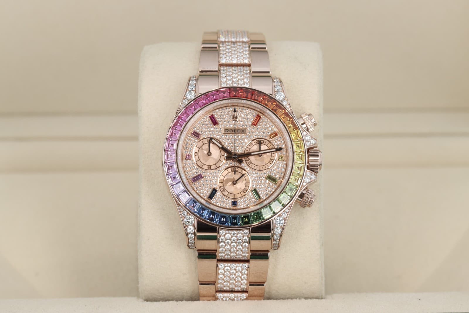 Rolex Cosmograph Rainbow Daytona All Pave Diamond 18kt Rose Gold, 116595RBOW