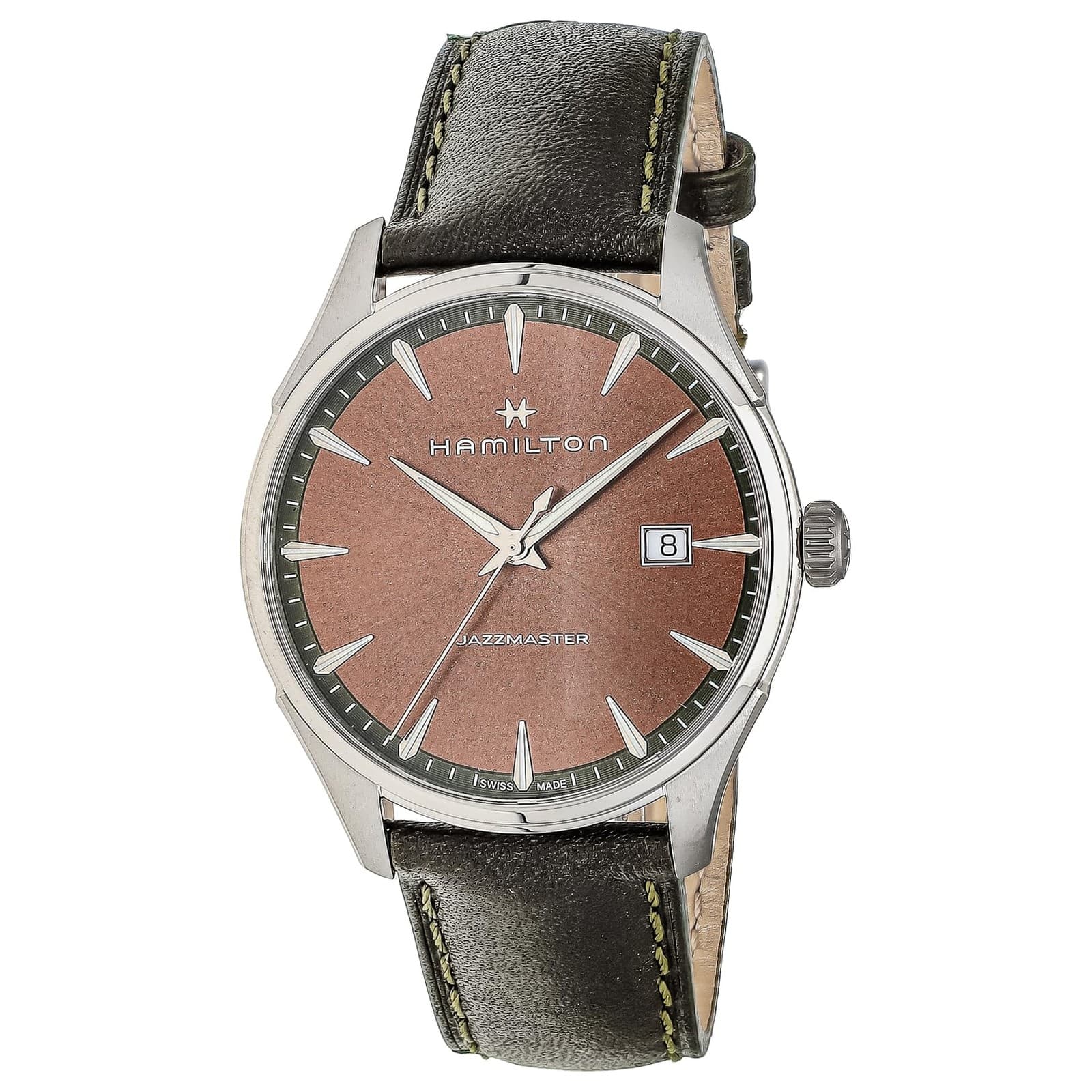 HAMILTON Jazzmaster Date H32451801 Silver Quartz Men's Watch New in Box