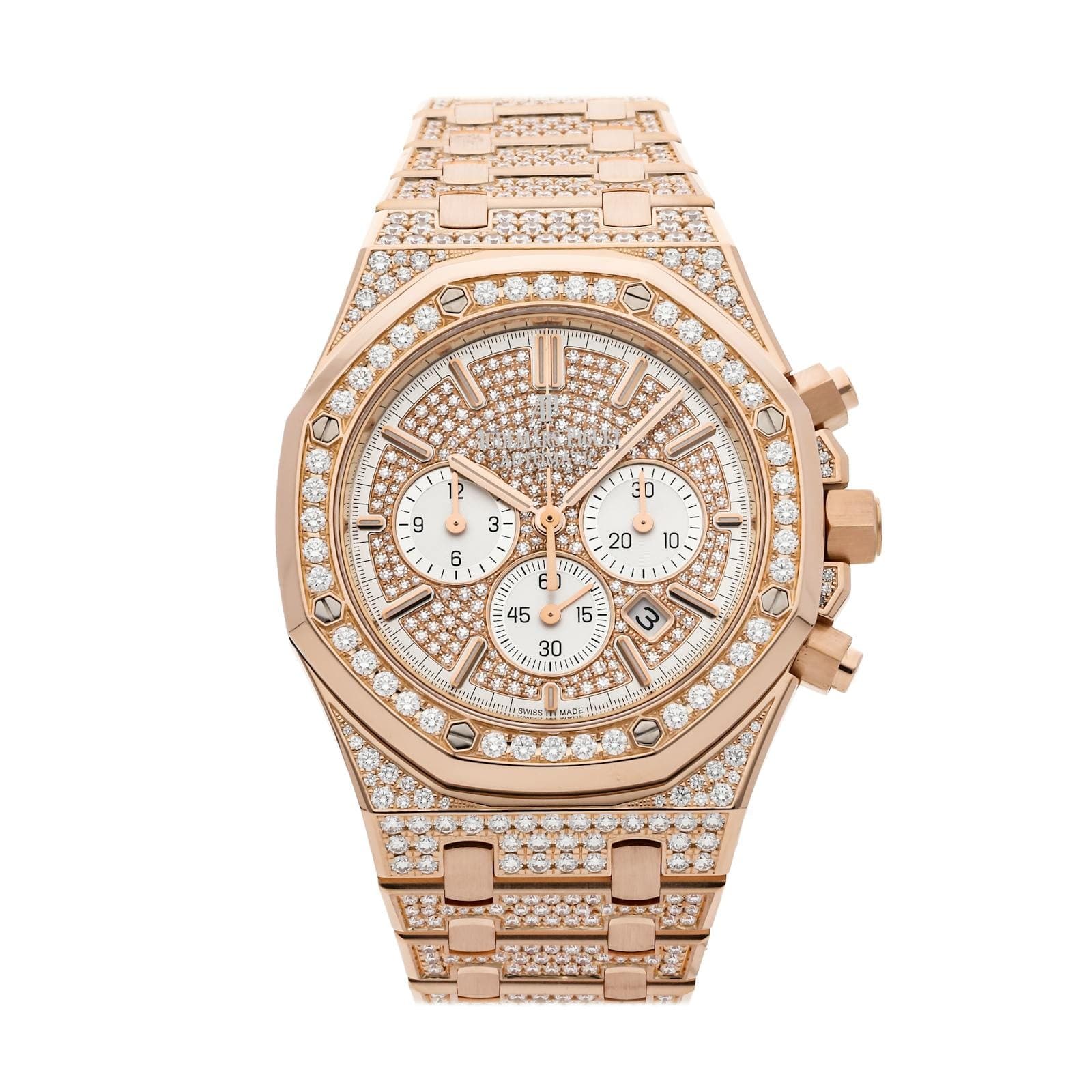 Audemars Piguet Royal Oak Offshore Chrono Rose Full Diamond 26322OR.ZZ.1222OR.01