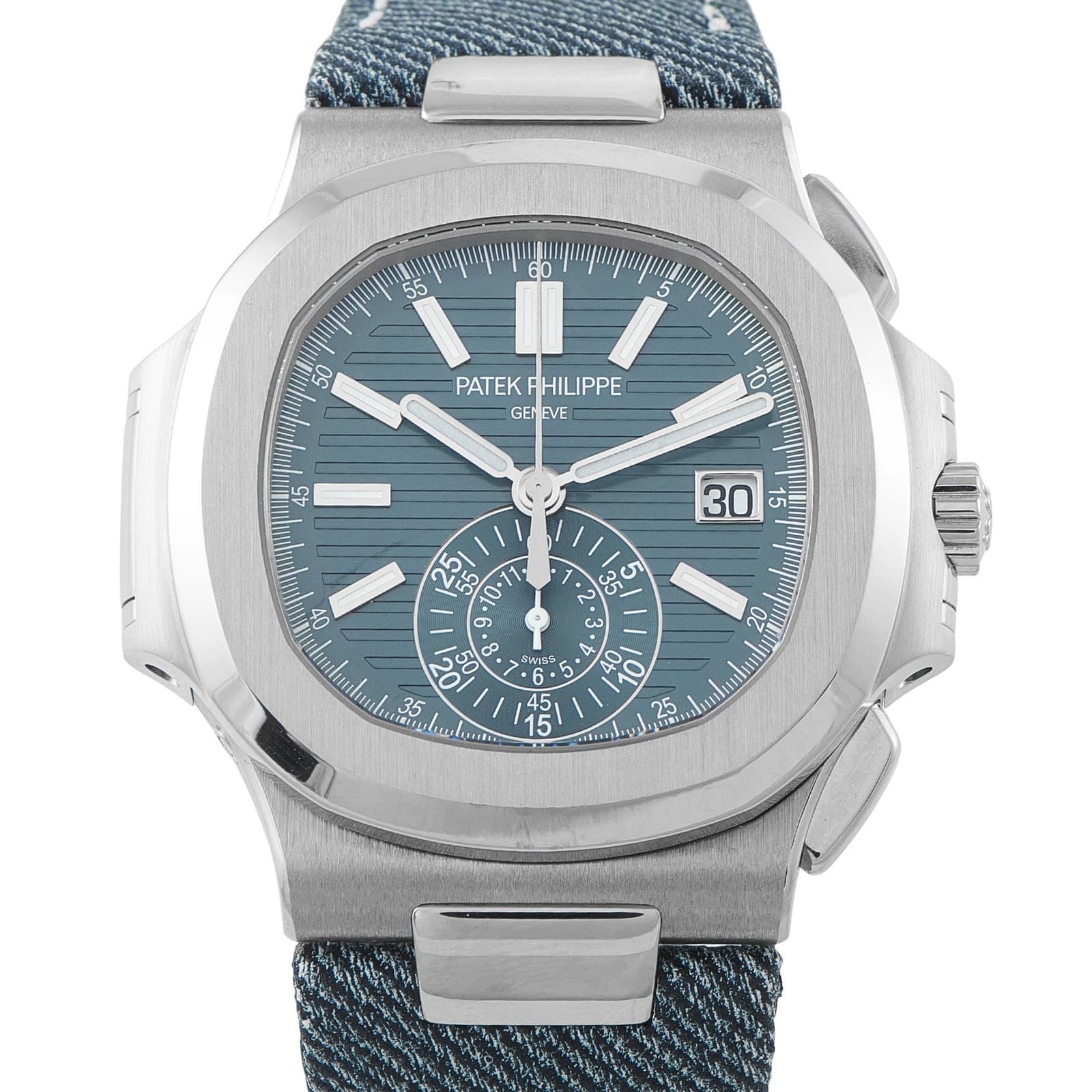 Patek Philippe Nautilus Chronograph 18K White Gold Watch 5980/60G-001