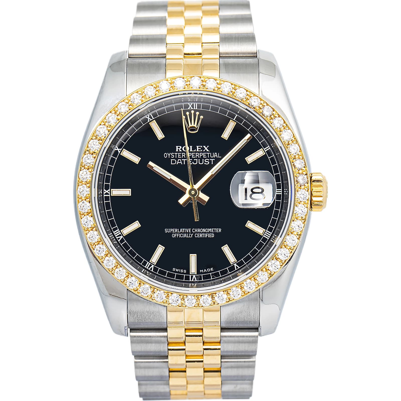 Rolex Datejust 116203 Oyster Stainless Steel black Index 36mm