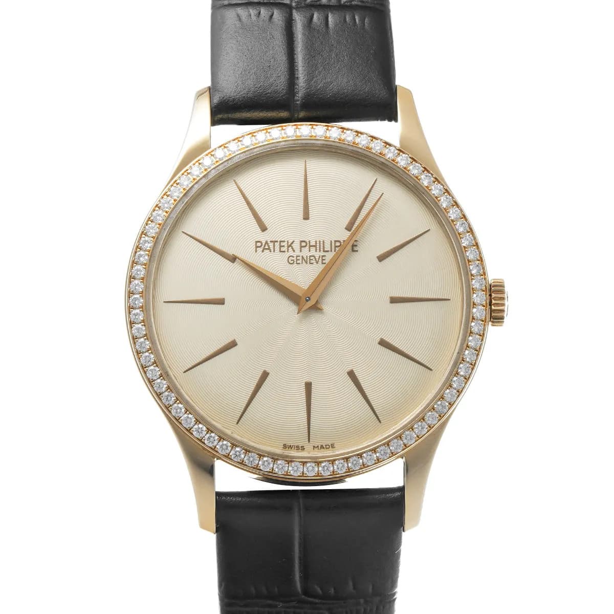 Patek Philippe Calatrava 4897R-010 33mm Rose Gold Beige Wristwatch #WW9767