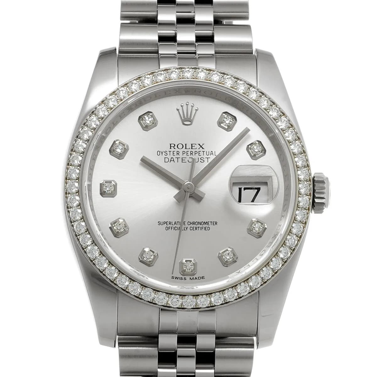 Rolex Datejust 36 116244G 36mm Stainless Steel Silver Wristwatch #WW6191