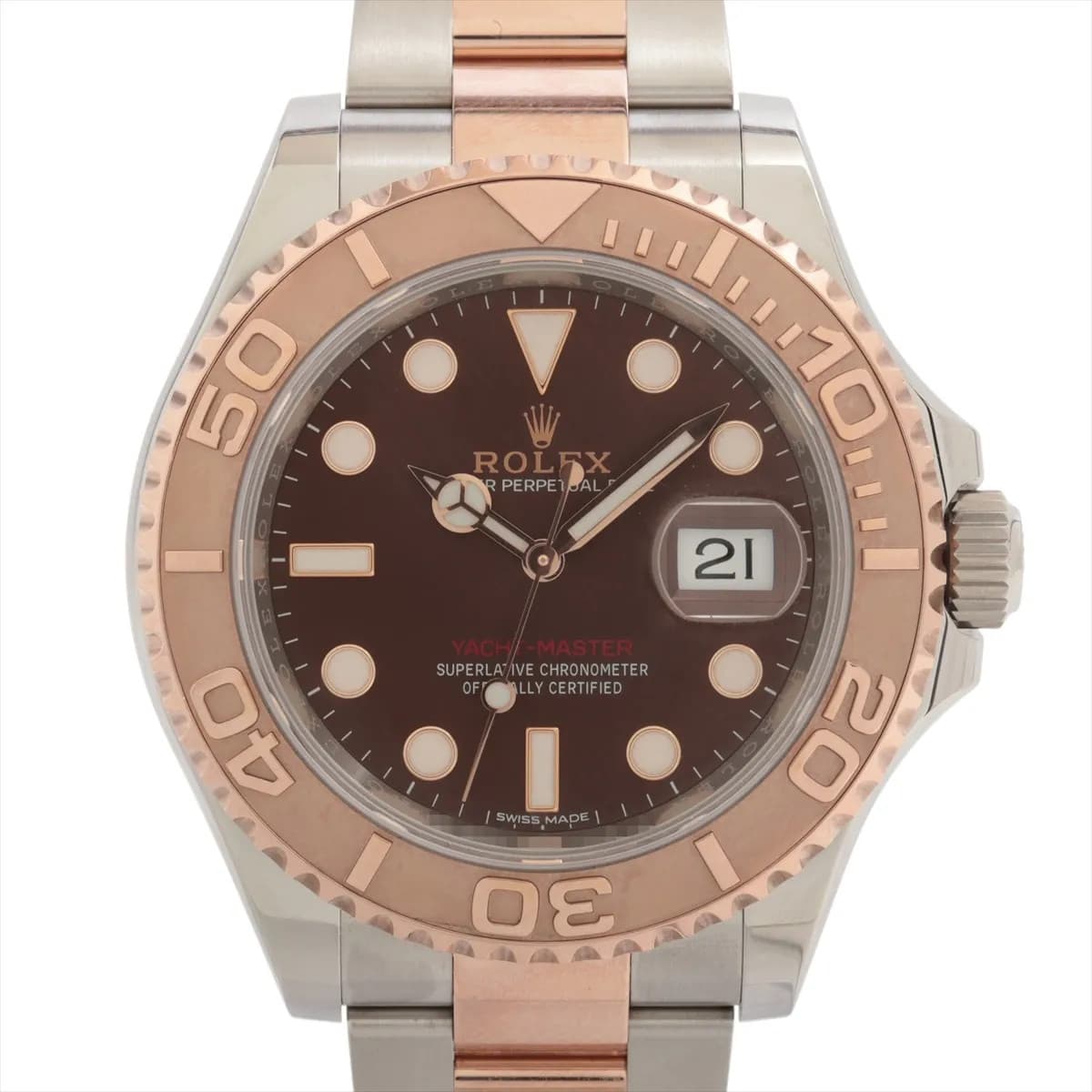 Rolex Yacht‑Master 116621 PG×SS PG×SS AT Chocolate-Face