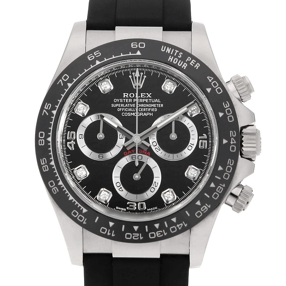ROLEX Cosmograph Daytona 8P diamond 116519LNG black Random Number second han...