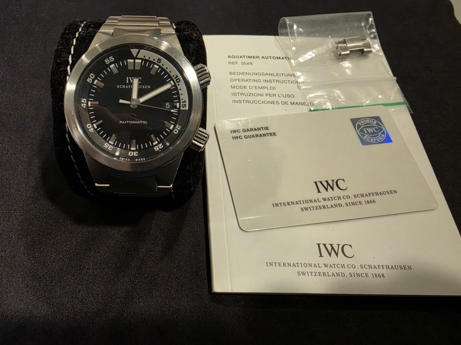IWC AQUATIMER BLACK DIAL/IW3548-05 EXCELLENT CONDITION!!
