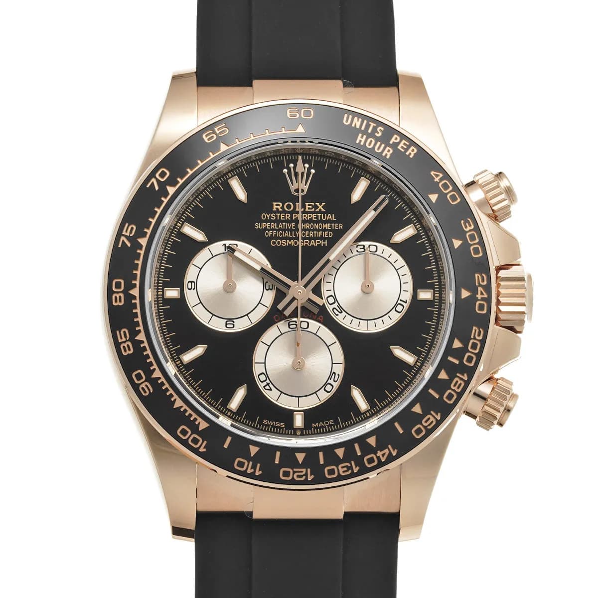 Rolex Cosmograph Daytona 126515LN 40mm Rose Gold Black Wristwatch #WW10750