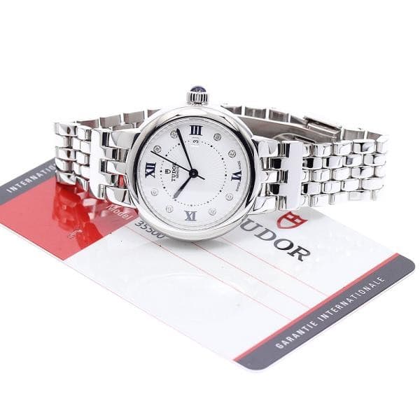 Tudor Clair De Rose 35500 30mm SS Silver Dial Automatic Date Watch #C7734