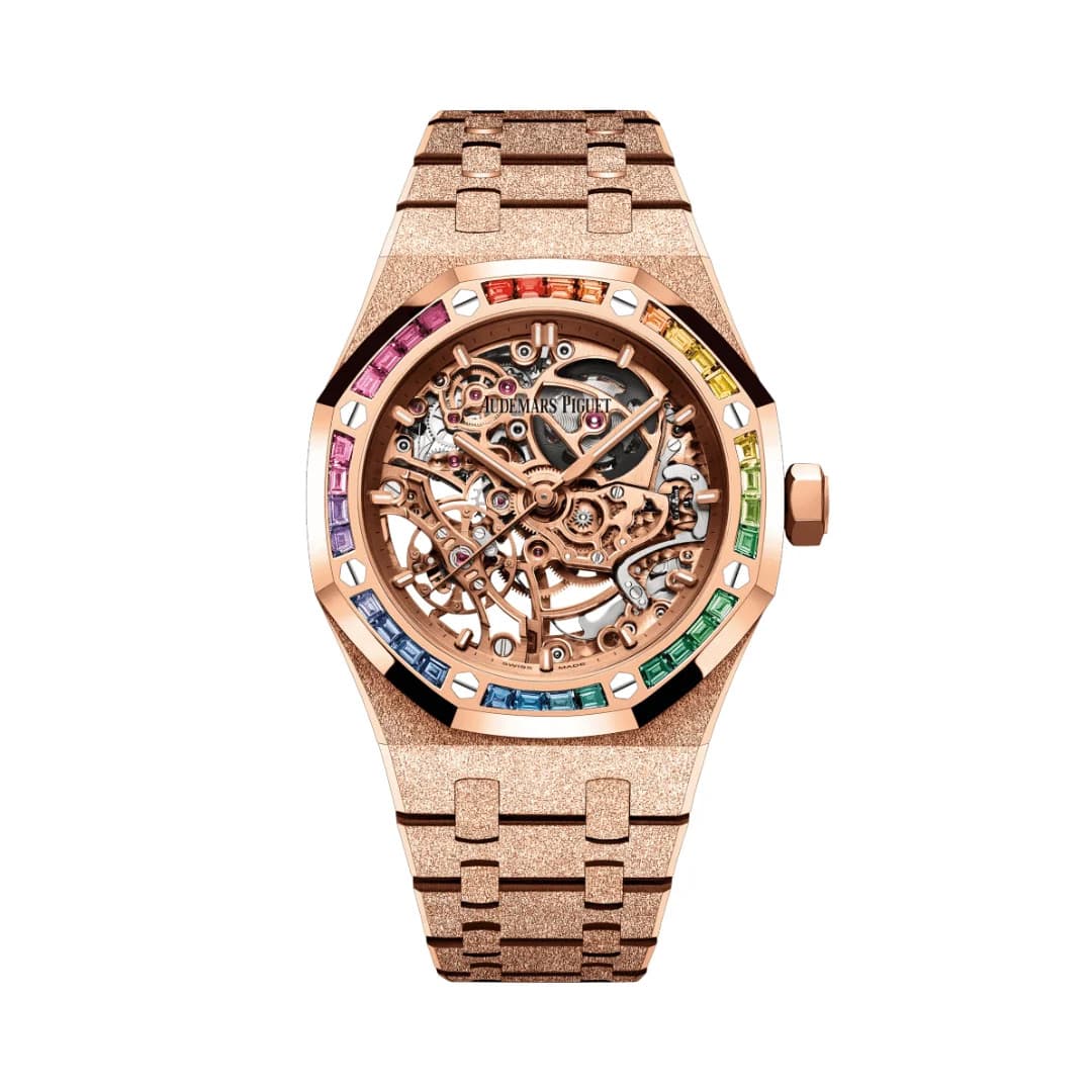 Audemars Piguet Royal Oak 15468OR.YG.1259OR.01 Openworked Frosted Rose Gold