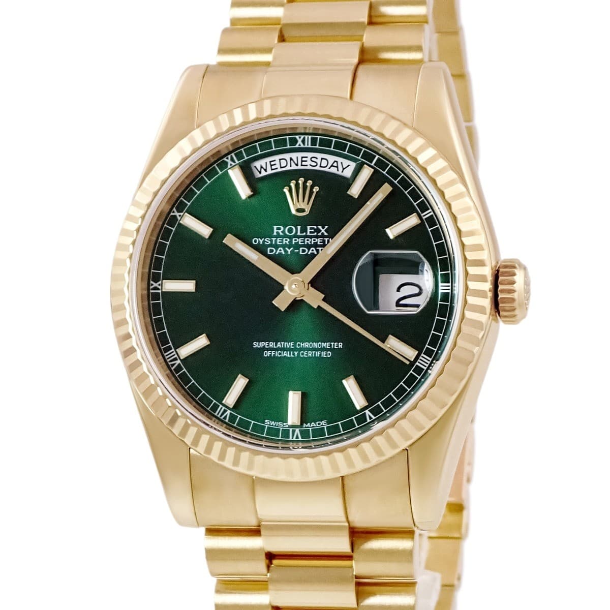 ROLEX Day-Date 36 118238 Manufacturer overhauled, K-serial number, solid K