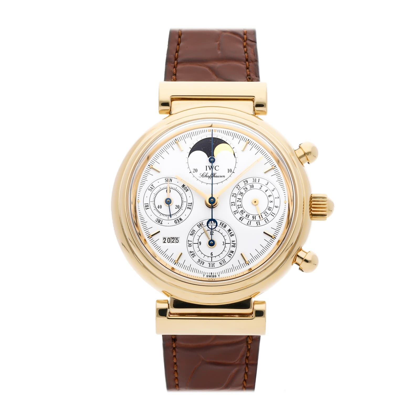 IWC Da Vinci Perpetual Calendar Chronograph Gold Auto 39mm Watch IW3750-03
