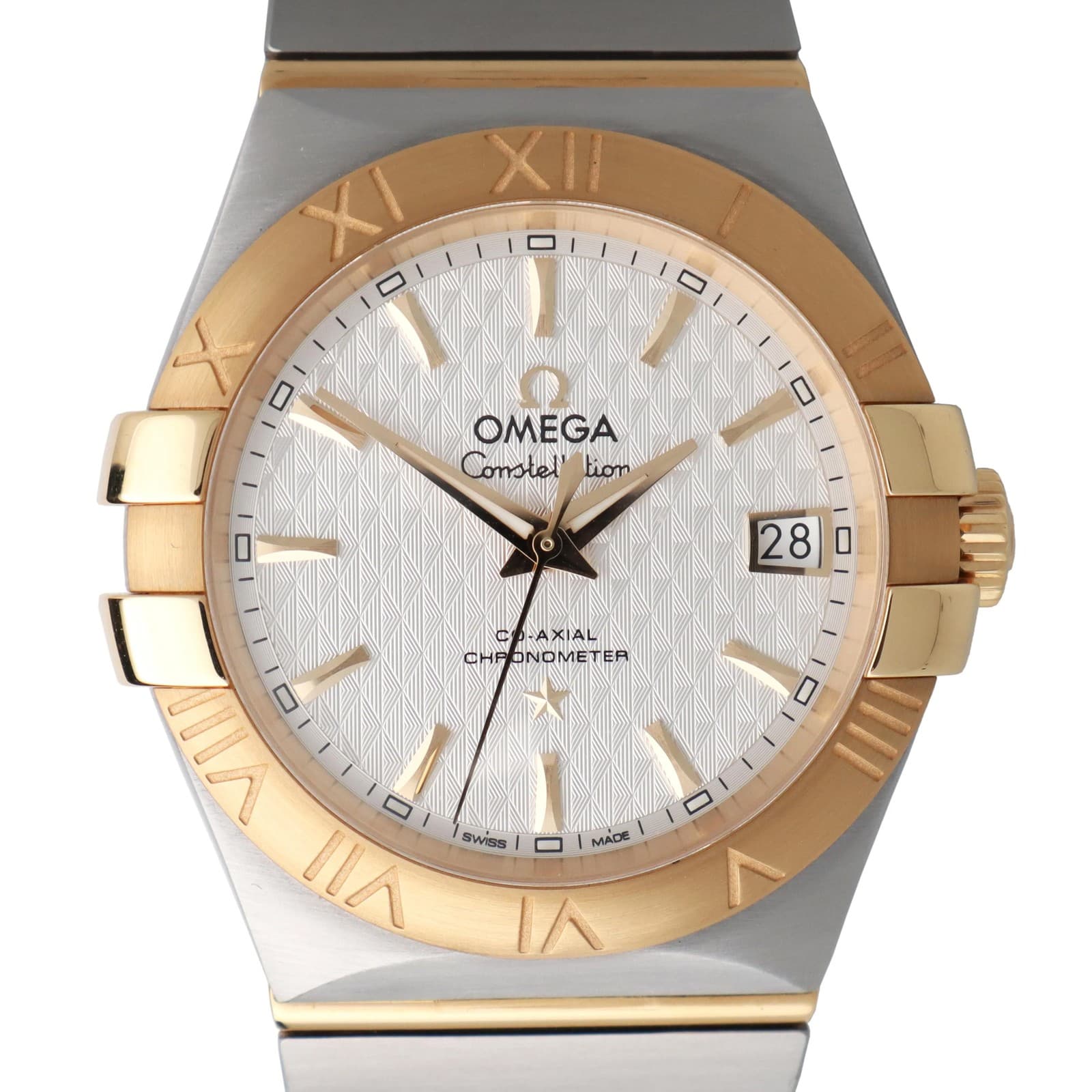 Mint Omega 123.20.35.20.02.006 Constellation 35mm Steel 18K Yellow Gold Watch