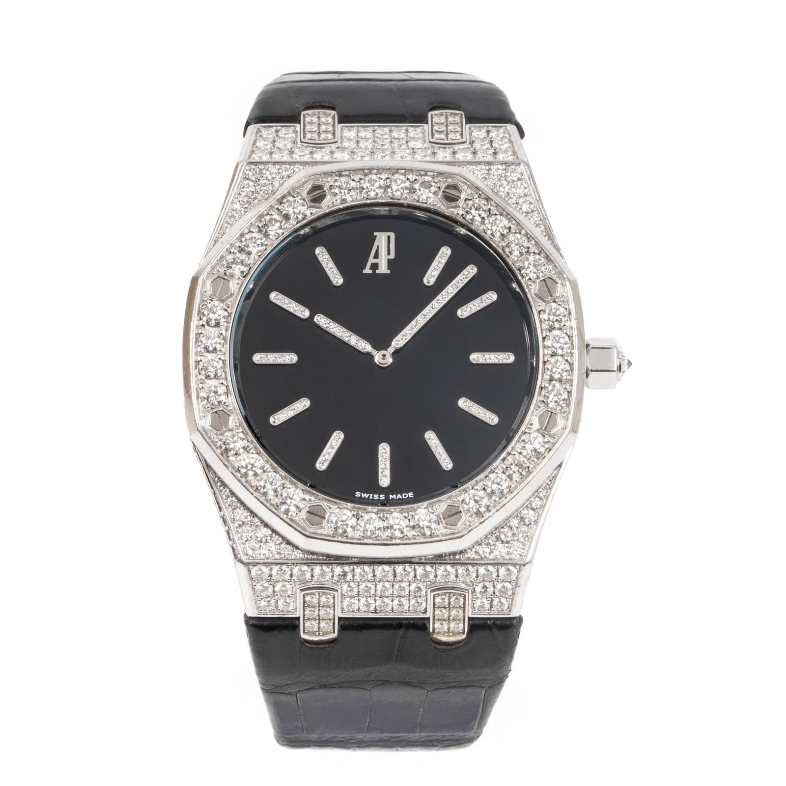 Audemars Piguet Royal Oak Tuxedo 15154BC.ZZ.D004CU.01 18K White Gold Auto Watch