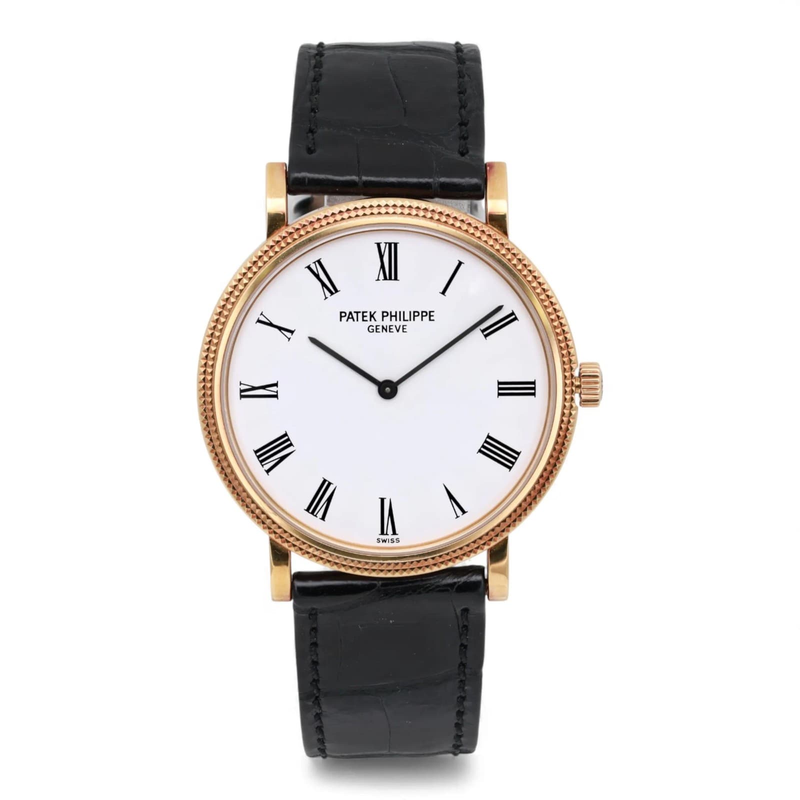 Patek Philippe Calatrava 35mm 18k Yellow Gold White Dial Watch 5120J-001