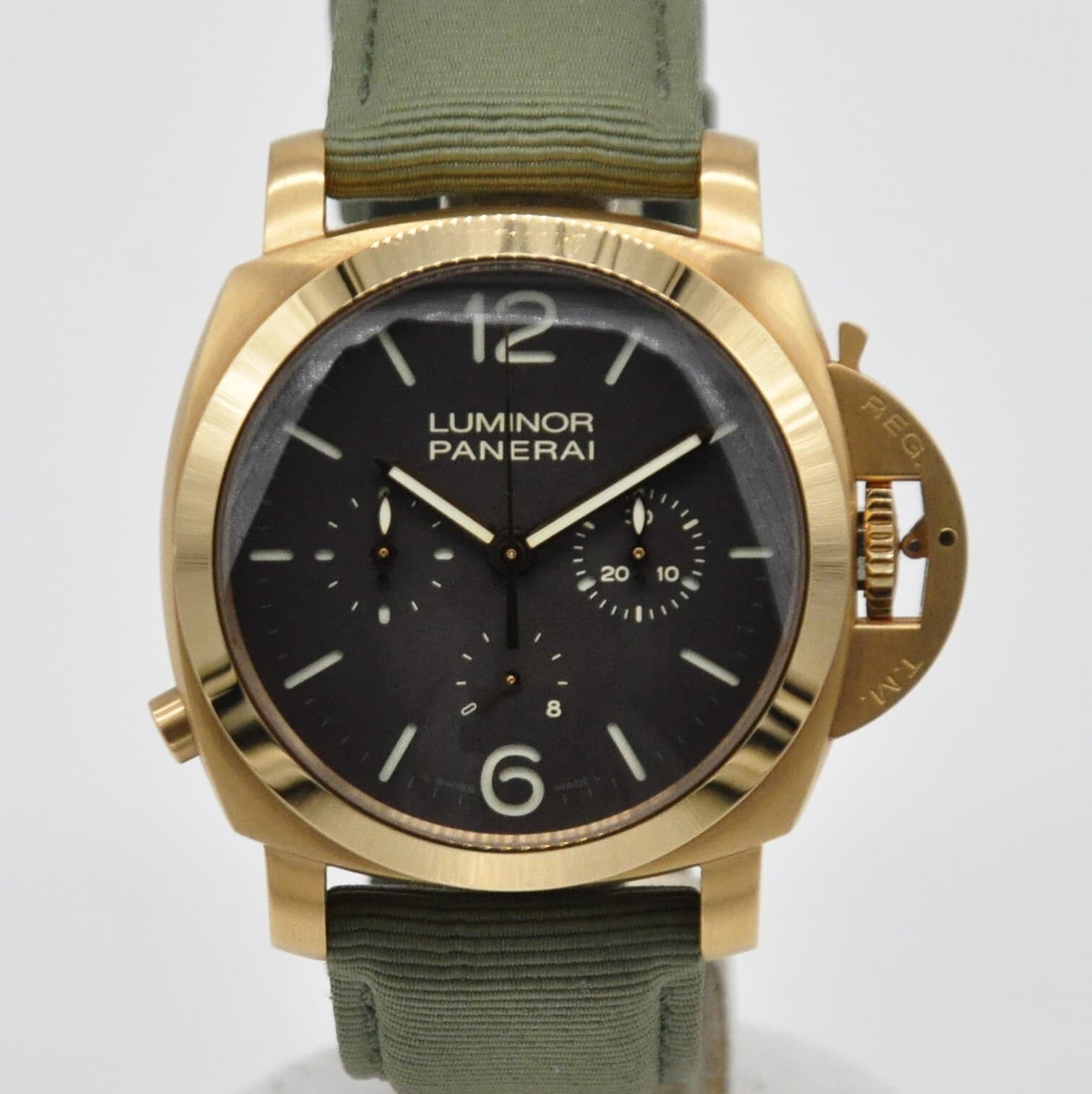 Panerai Luminor 1950 Chrono Monopulsante 8 Days Oro Rosa PAM00344 Strap