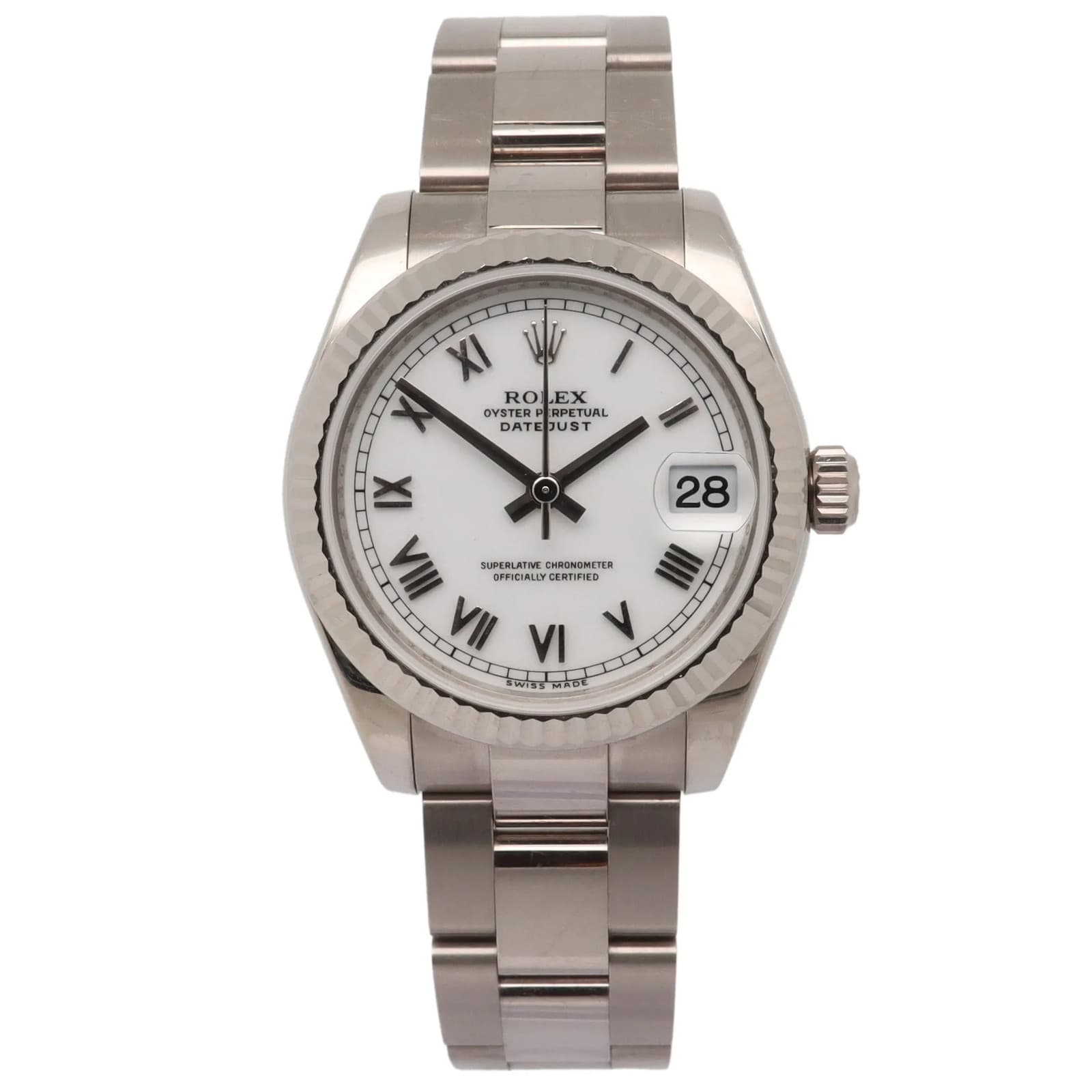 Rolex Datejust 31 18K White Gold Custom Diamond MOP Dial Ladies Watch 178279