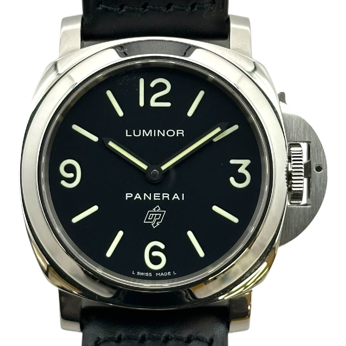 PANERAI Luminor Base Logo PAM00000 Black Hand-Winding Mens Used From Japan