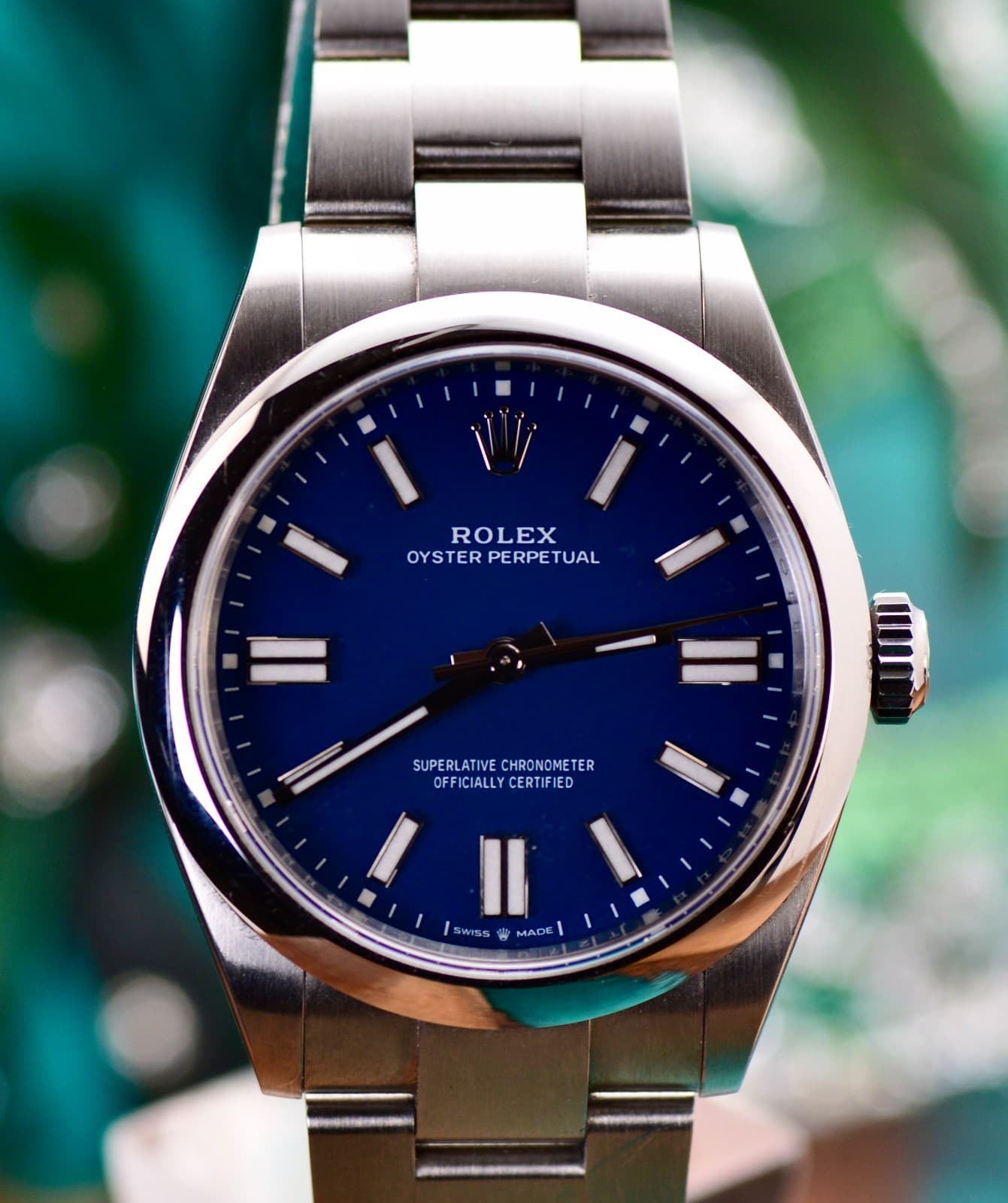 Rolex Oyster Perpetual 41mm Ref.134300 Blue Dial Complete Set With Box&Papers
