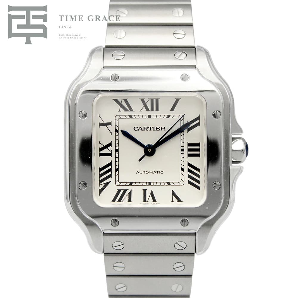Cartier Santos de Watch WSSA0029 35.1mm White Dial Box and Papers Unisex #TGW071
