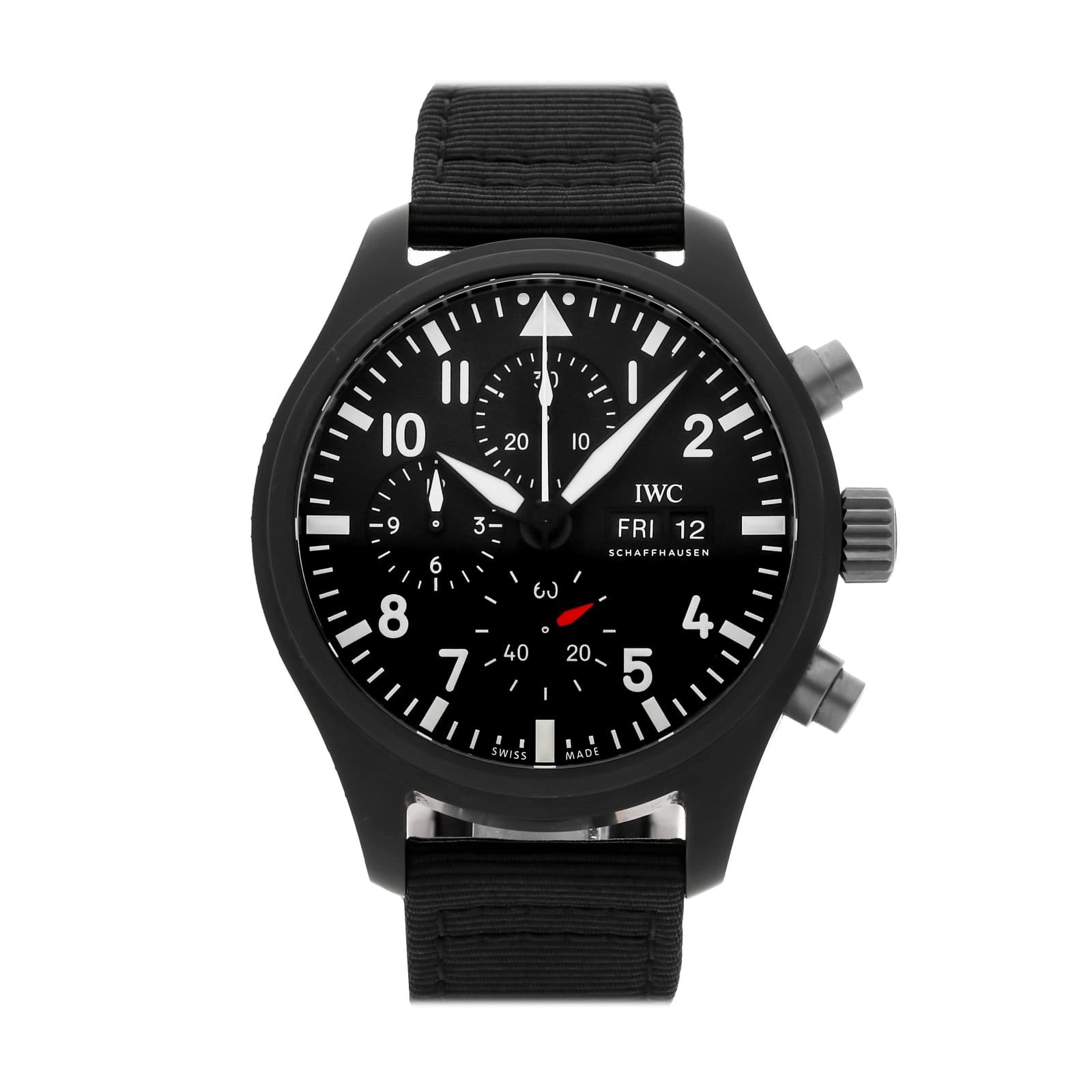 IWC Pilot's Watch Chronograph TOP GUN Auto Ceramic 44mm Strap Watch IW3891-01