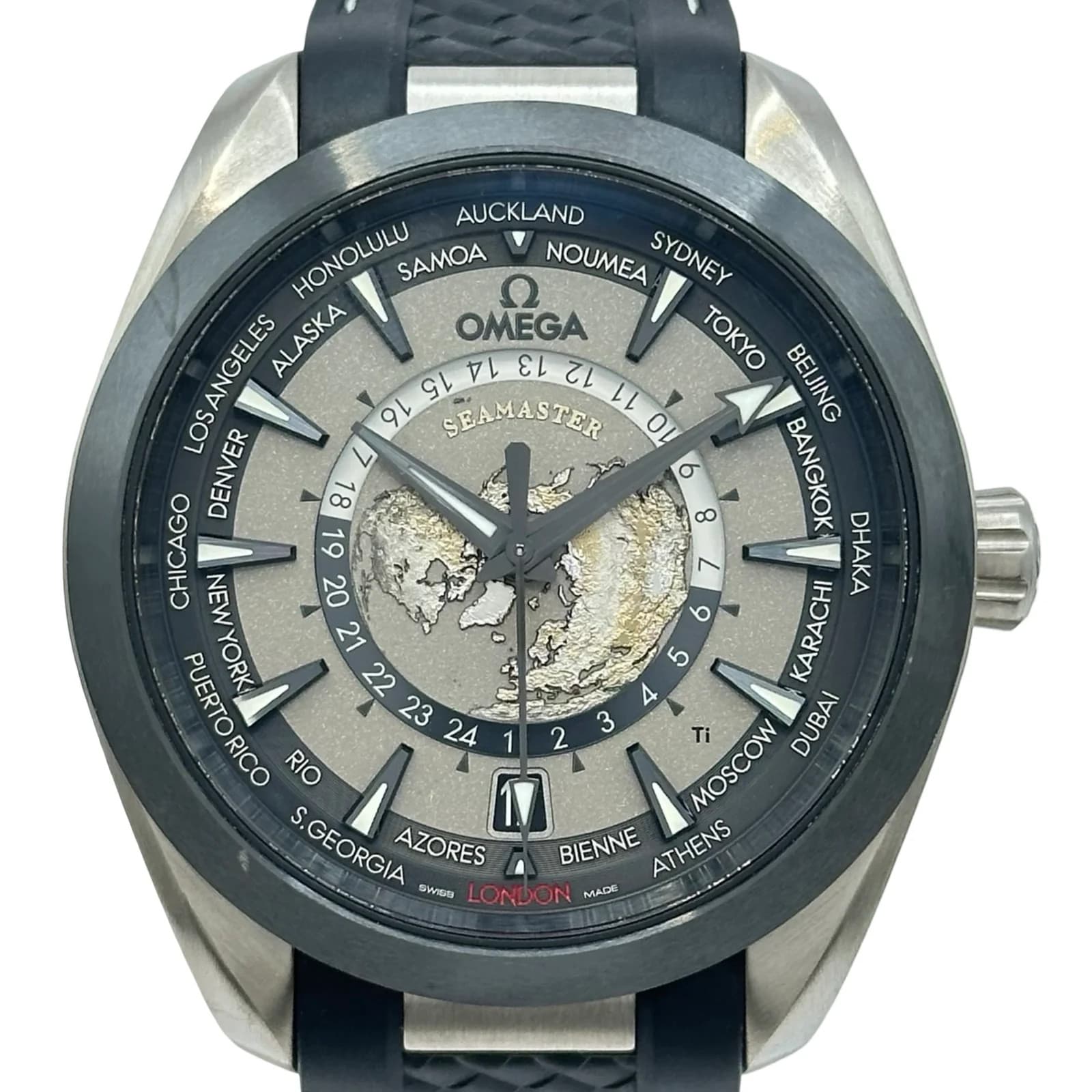 Omega Seamaster Aqua Terra GMT Worldtimer 220.92.43.22.99.001 Grey Titanium #019