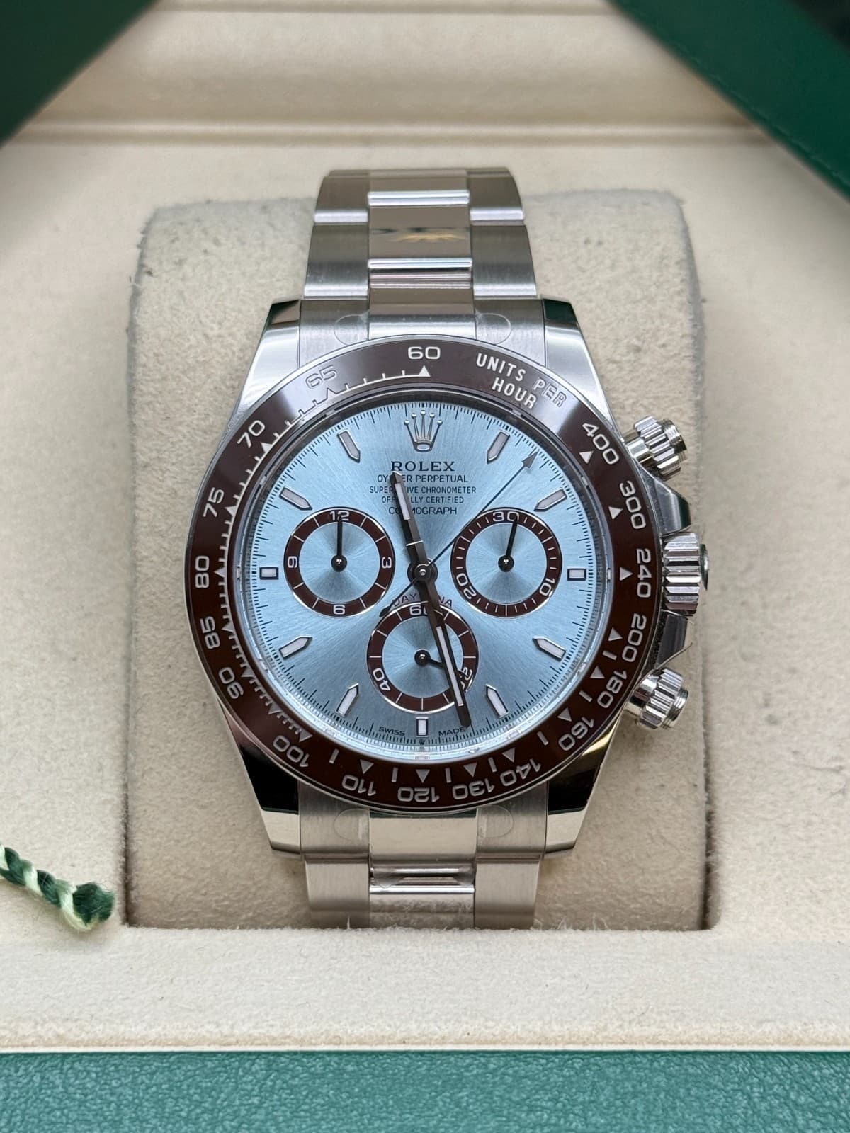 Rolex Cosmograph Daytona NEW 2026 Ice Blue Dial Cerachrom Bezel Platinum Oyster