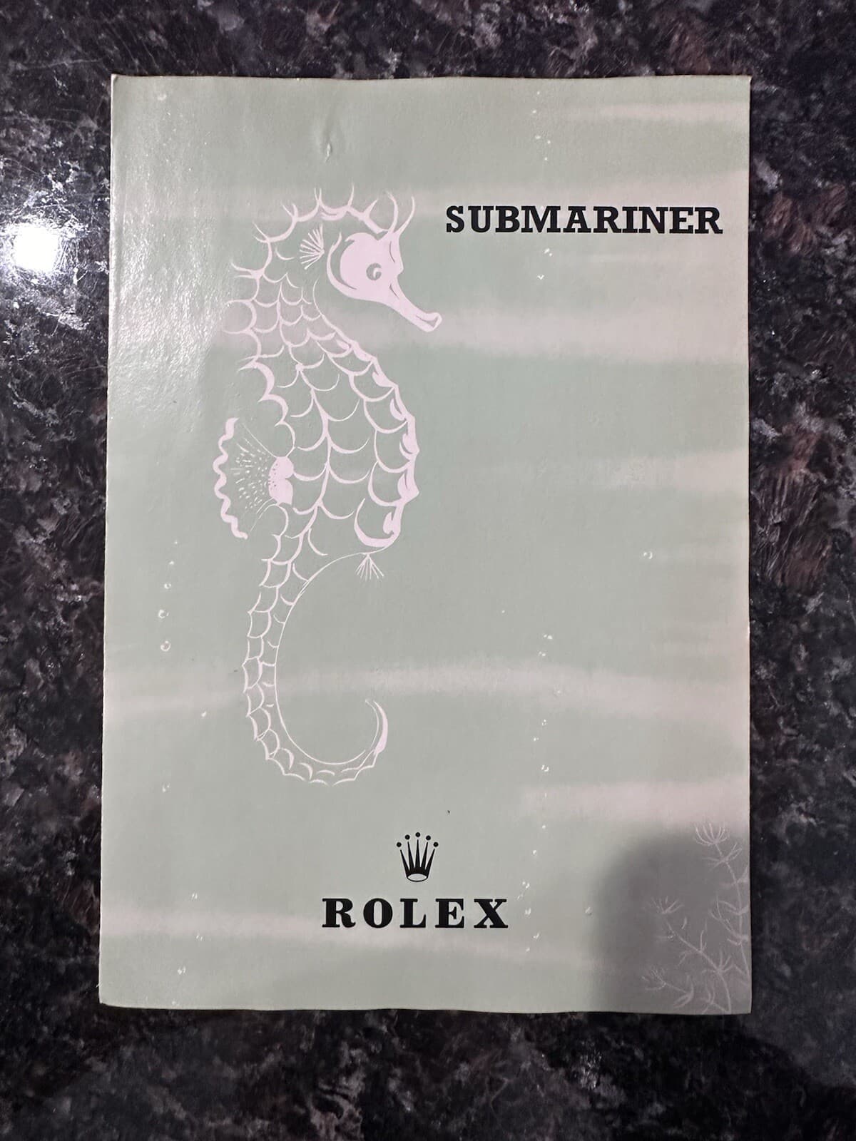 Authentic Vintage Rolex Submariner 5510 Leaflet english 1960