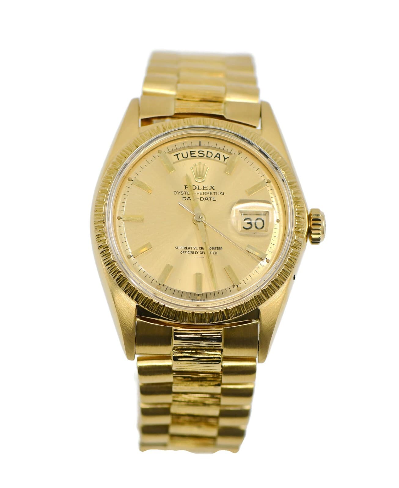 Rolex Day Date Bark 18K Yellow Gold Watch 1807