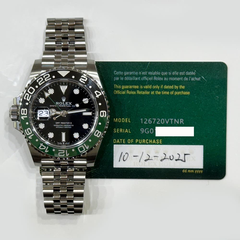 2025 Rolex GMT-Master II, 126720VTNR, 40mm, Black Dial, Jubilee Bracelet, Box...