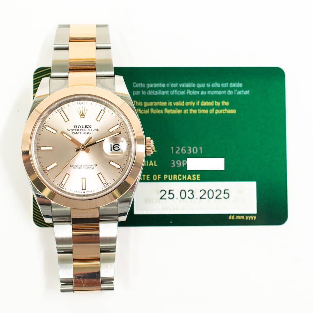 2025 Rolex Datejust 41, 126301, 41mm, Sundust Dial, Oyster Bracelet, Box & Pa...