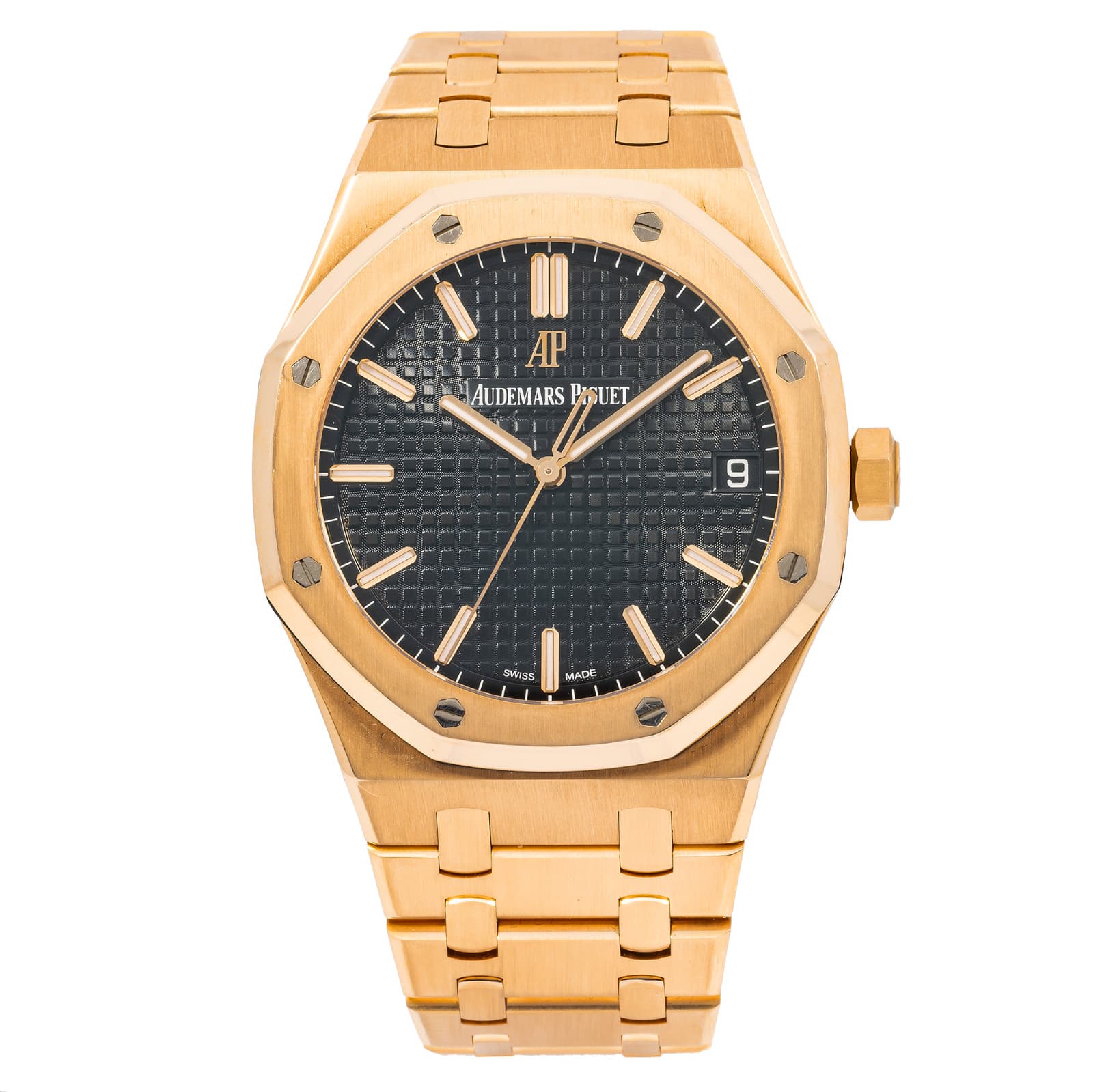 Audemars Piguet Royal Oak 41mm Rose Gold Black Dial - 15400OR