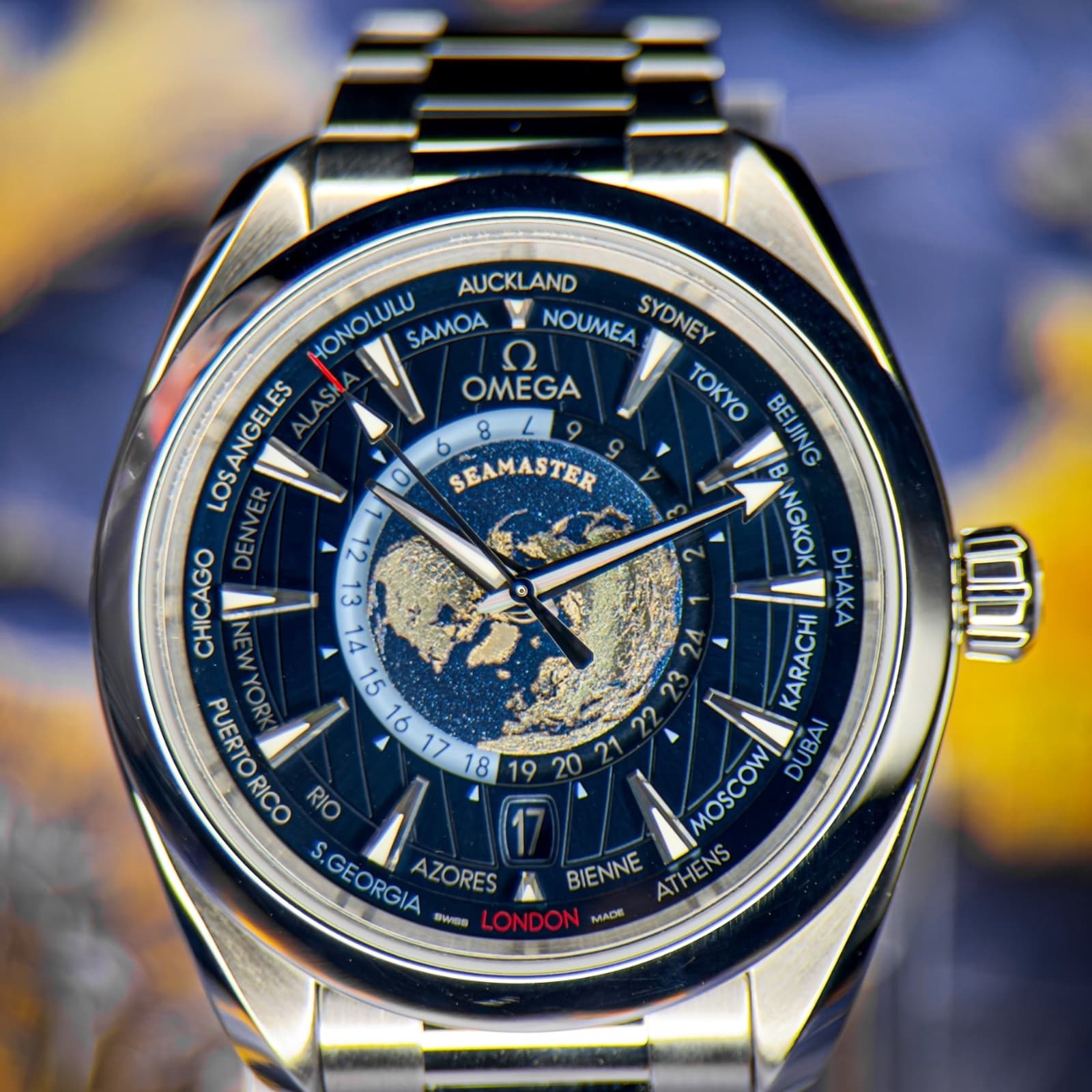 Omega Seamaster Aqua Terra Worldtimer Auto Men's Watch 220.10.43.22.03.001