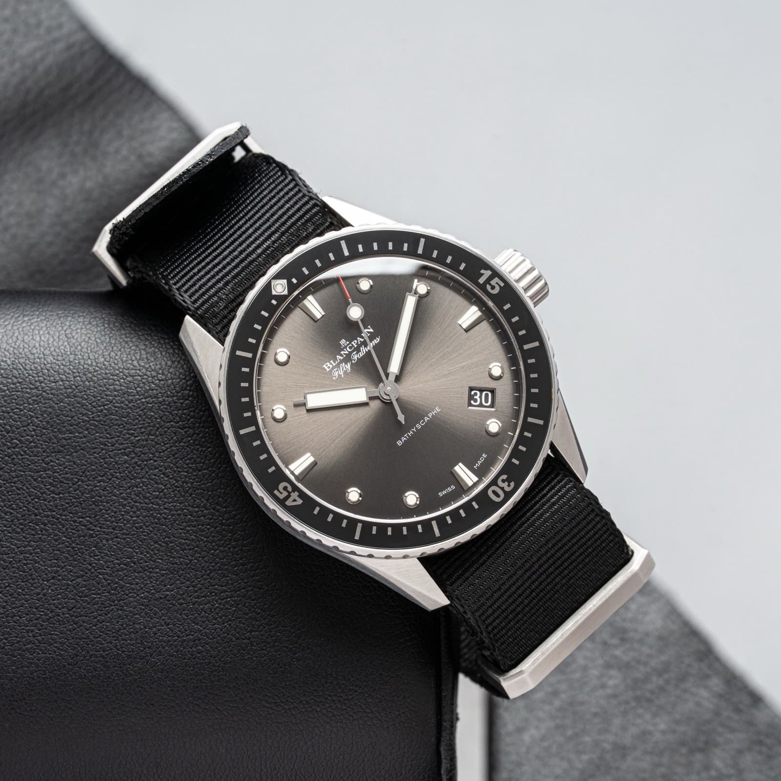 Blancpain Fifty Fathoms Bathyscaphe Meteor 43 mm Grey Dial Men's 5000-1110-NABA