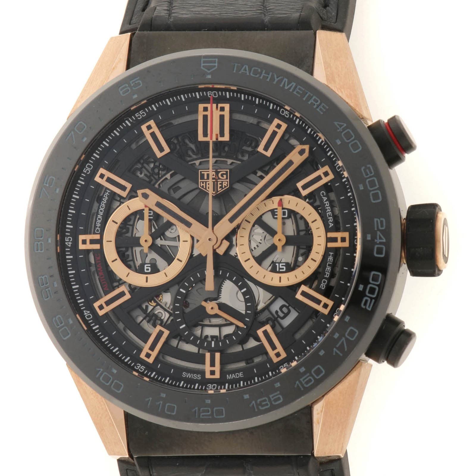 TAG Heuer Carrera Chronograph CBG2A50.FC6450 45mm Skeleton Dial Men's #DW2475