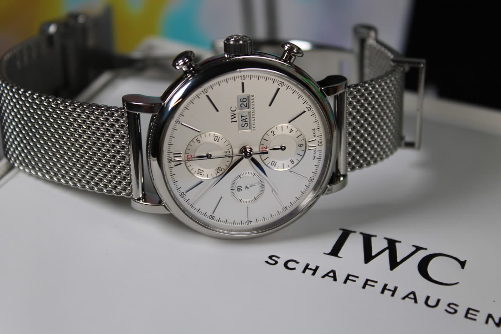 IWC Portofino Chronograph Stainless Steel / Silver / Milanese IW3910-09