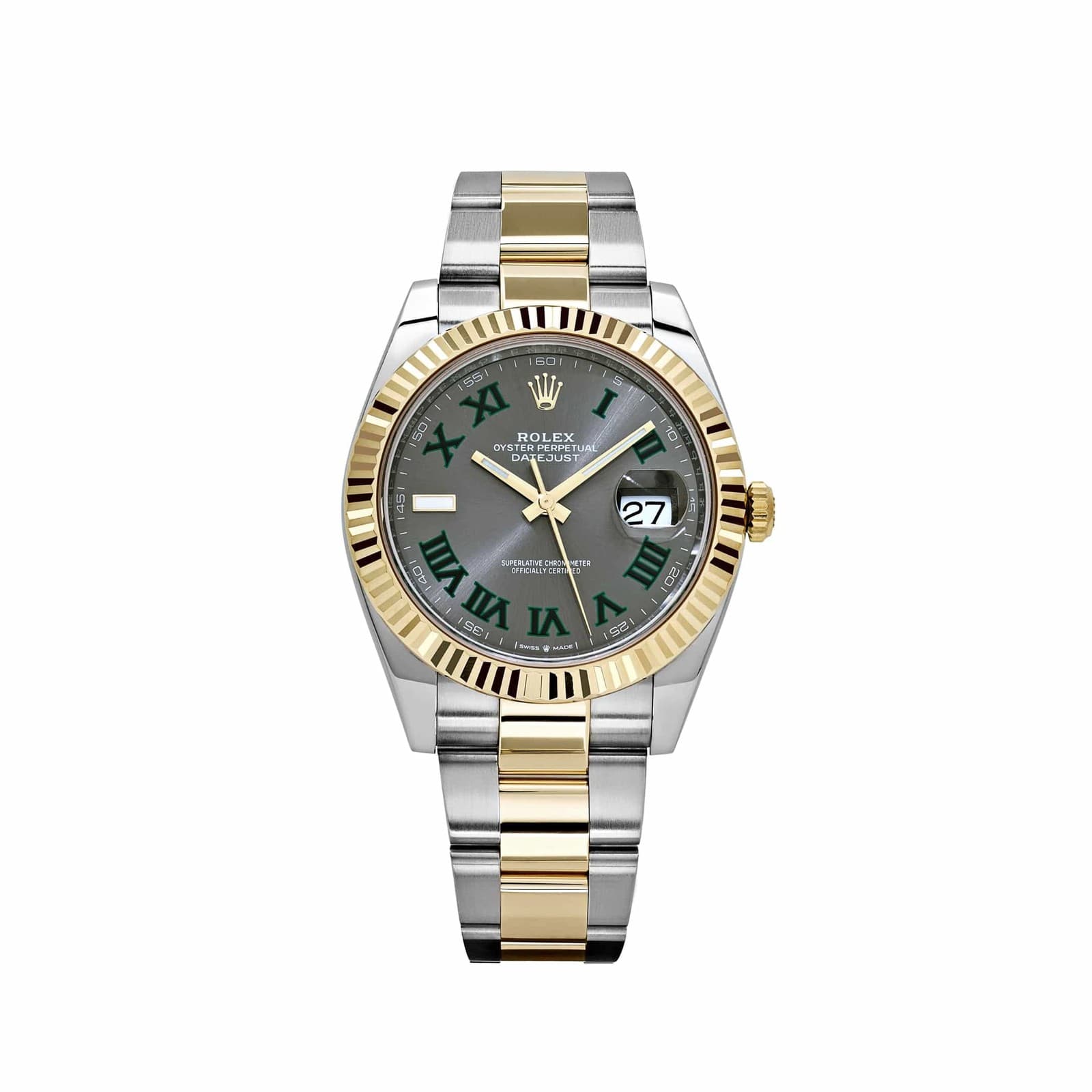 Rolex Datejust 41 126333 Yellow Gold Stainless Steel Wimbledon Slate Dial