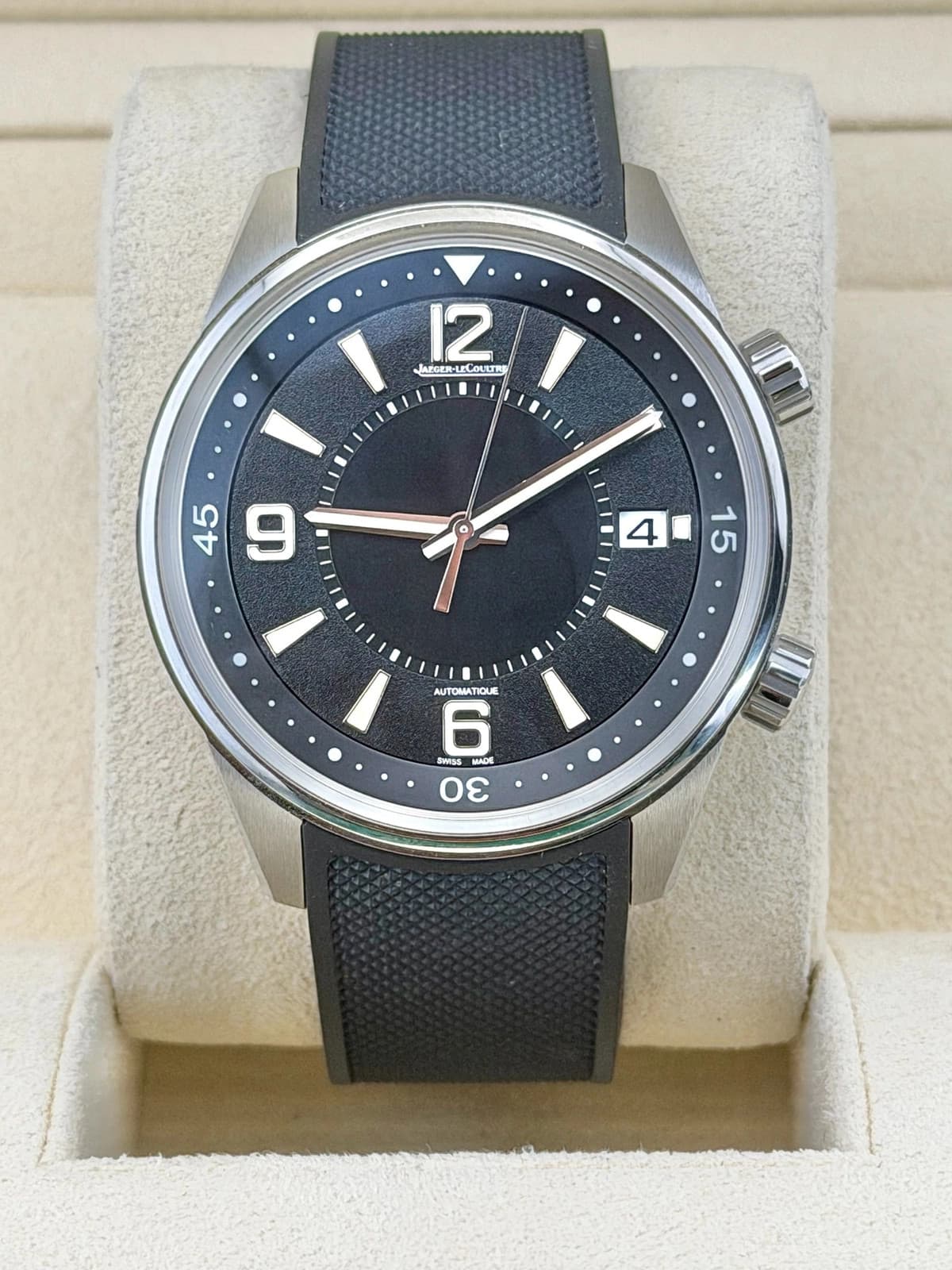 Jaeger-LeCoultre Polaris Date Black Dial on Rubber Strap Q9068670 Complete 2019