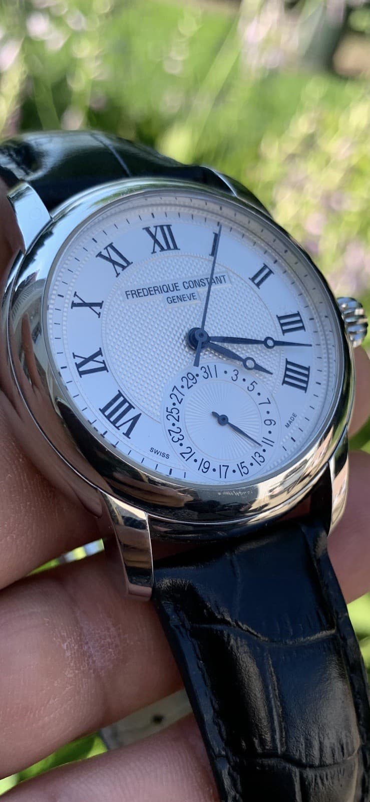 Frédérique Constant Manufacture Pointer Date Breguet Hands Authencity Guarantee